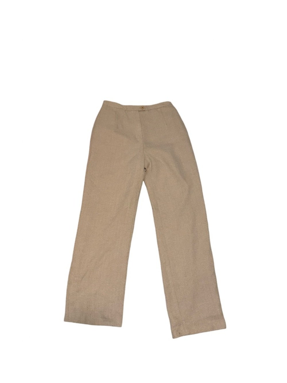 Rafael Textured Neutral Knit Pants Size 8 Lined Classic Fit